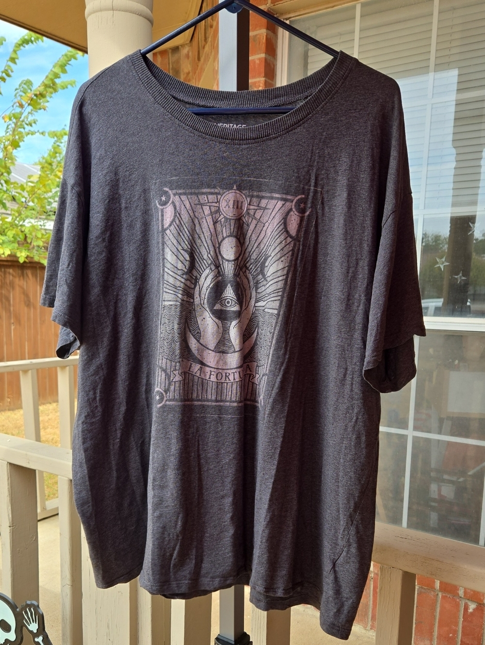 Torrid Dark Charcoal Graphic Tee with Tarot-Inspired Design